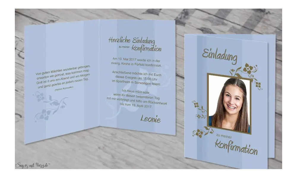 Einladungen Konfirmation Kommunion
