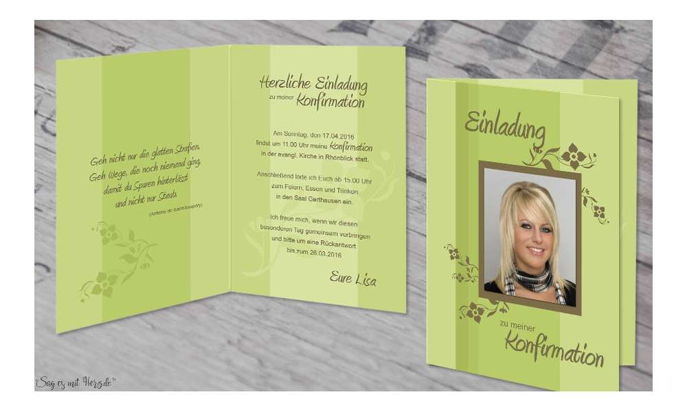 Einladungen Konfirmation Kommunion