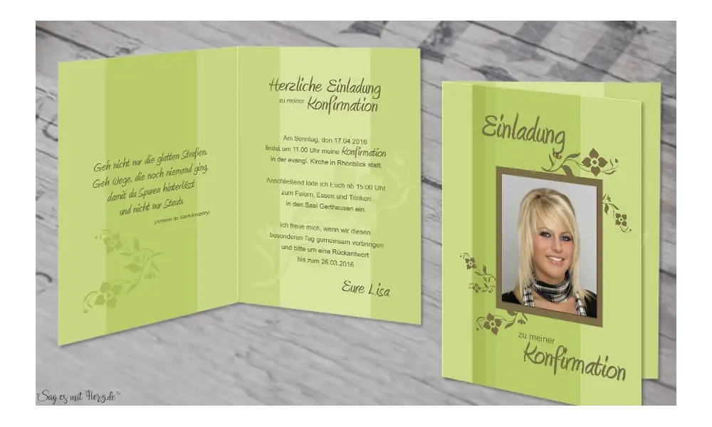 Einladungen Konfirmation Kommunion