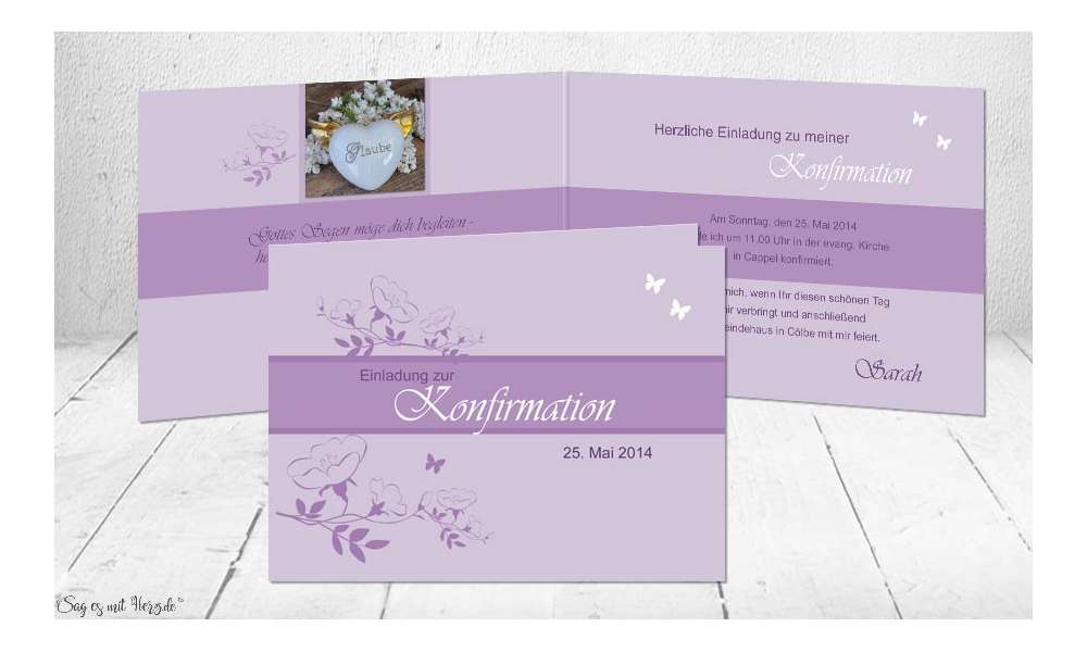 Einladungen Konfirmation Kommunion