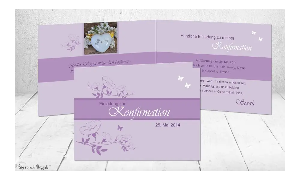 Einladungen Konfirmation Kommunion