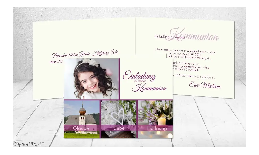 Einladungen Konfirmation Kommunion