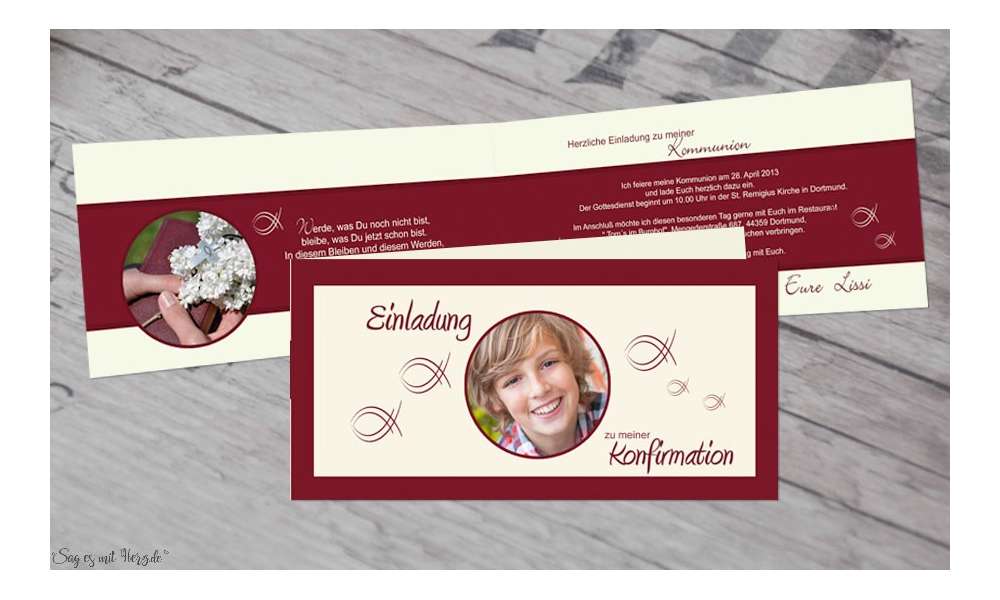 Einladungen Konfirmation Kommunion