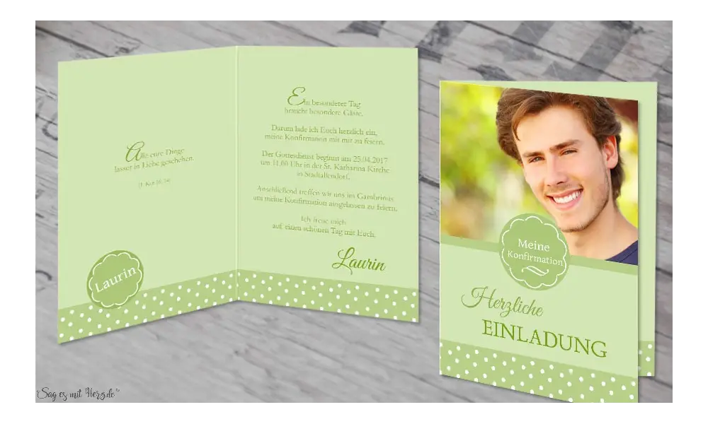 Einladungen Konfirmation Kommunion