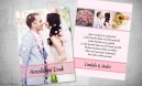 Dankeskarten Hochzeit Fotostreifen rosa