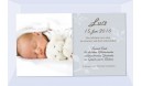 Danksagung Geburt "Luis", Geburtskarte, 10x18 cm, grau