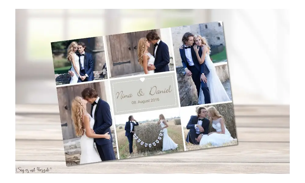 Dankeskarte Hochzeit Fotos, flieder