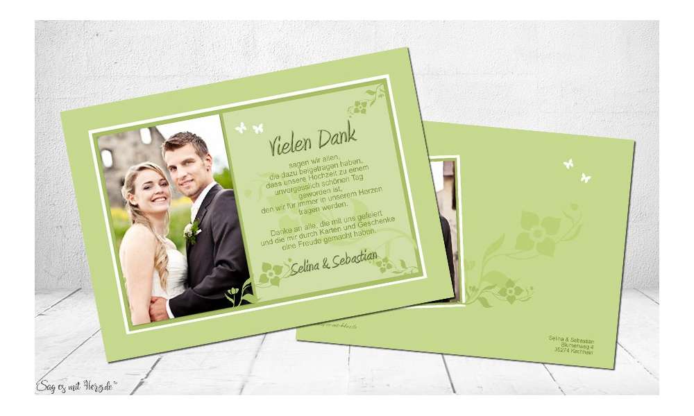 Danksagung Hochzeit Blumen
