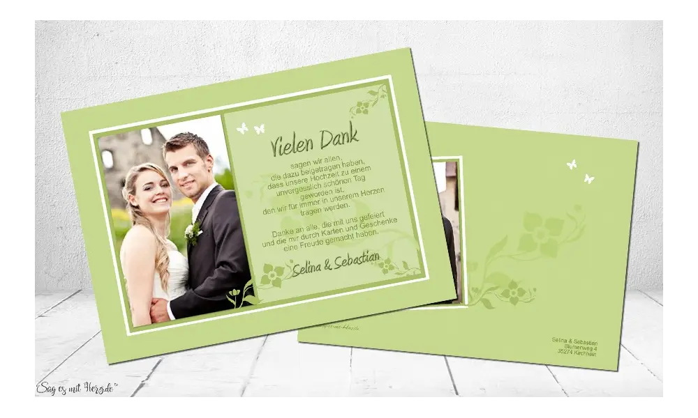 Danksagung Hochzeit Blumen