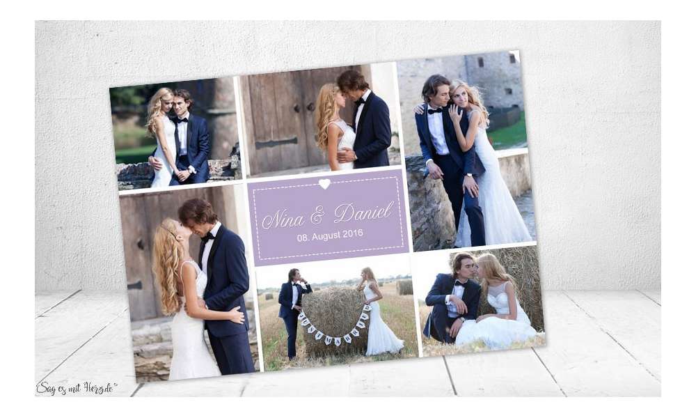 Dankeskarten Hochzeit Rosa