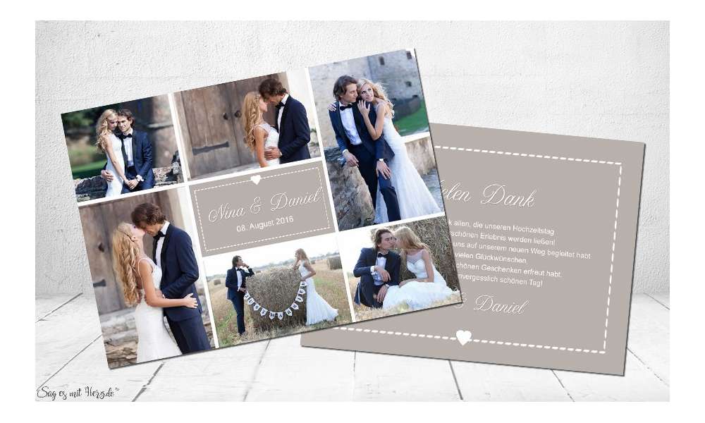 Dankeskarten Hochzeit Rosa