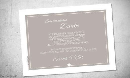 Danksagung Hochzeit Fotocollage