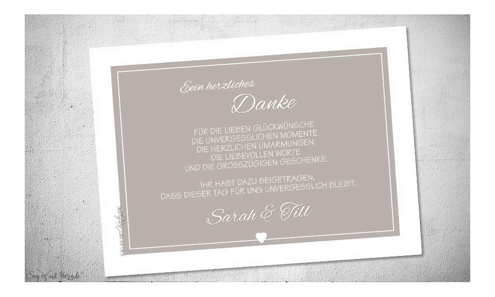 Danksagung Hochzeit Fotocollage
