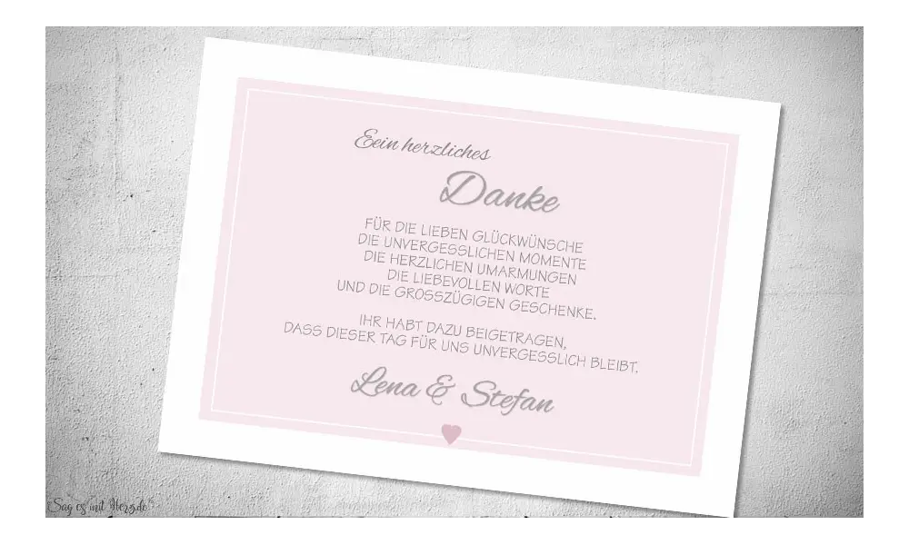Danksagung Hochzeit Fotocollage