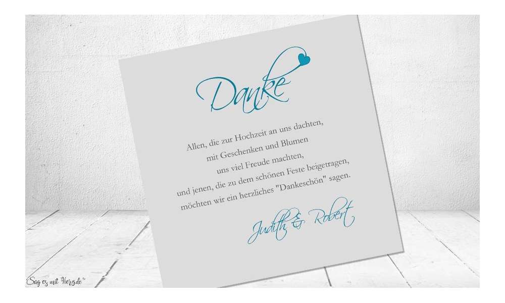 Dankeskarte Hochzeit kreativ