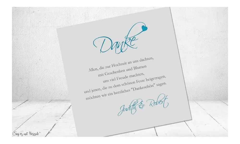 Dankeskarte Hochzeit kreativ
