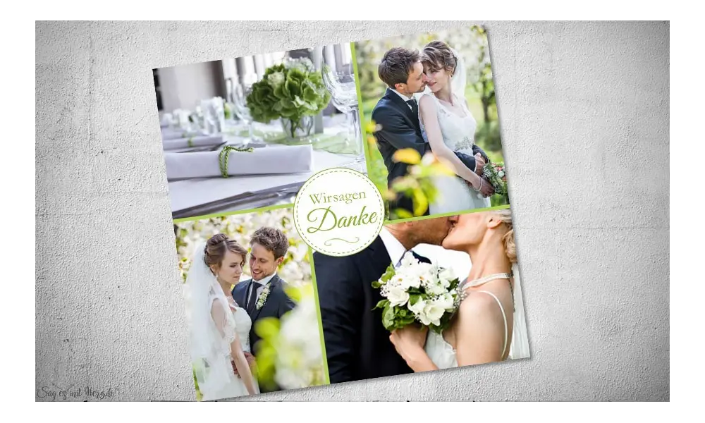 Danksagung Hochzeit Blumen