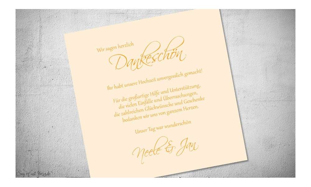 Fotokarten Hochzeit Danksagung