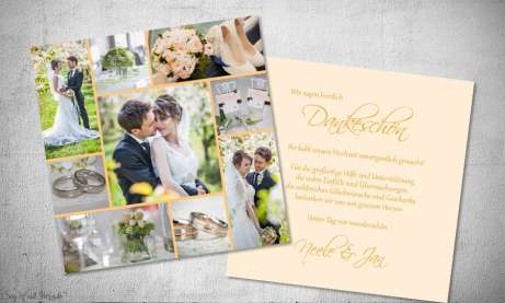 Fotokarten Hochzeit Danksagung