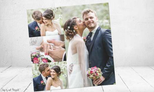 Danksagung Hochzeit Foto rosa