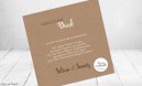 Danksagungskarte Hochzeit Kraftpapier schlicht