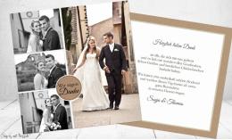 Danksagungskarte Hochzeit Kraftpapier rustikal