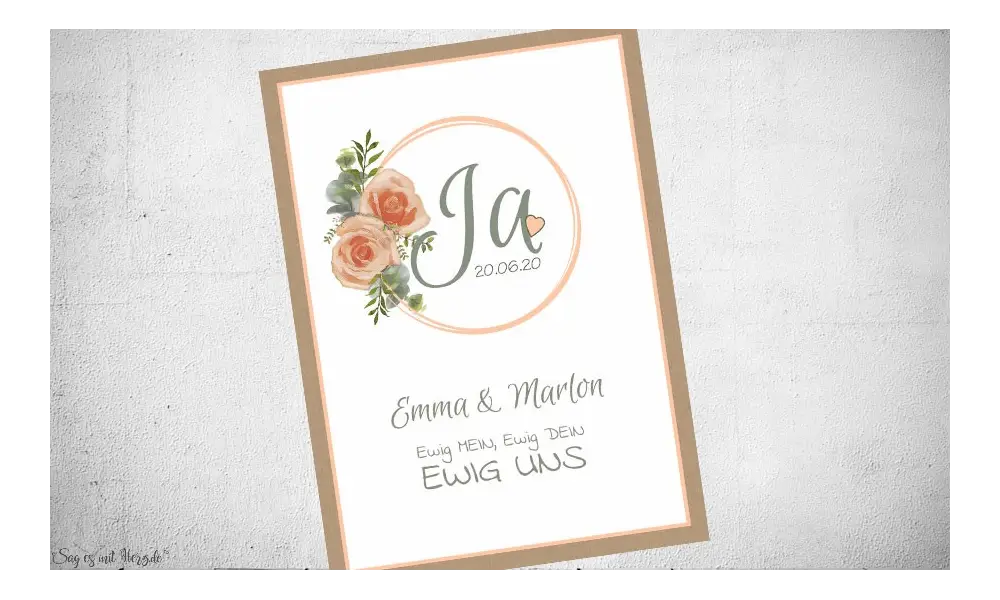 Einladungskarten Hochzeit Vintage boho