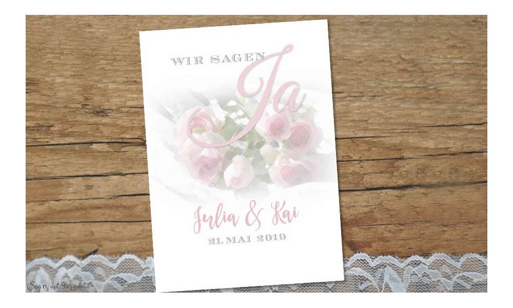 Einladungskarten Hochzeit klassisch