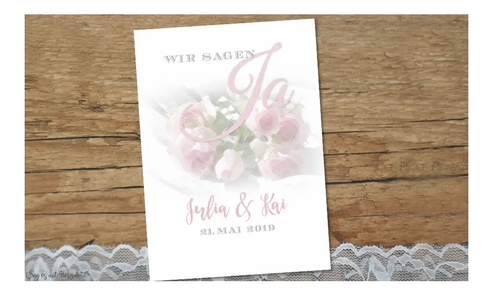 Einladungskarten Hochzeit klassisch