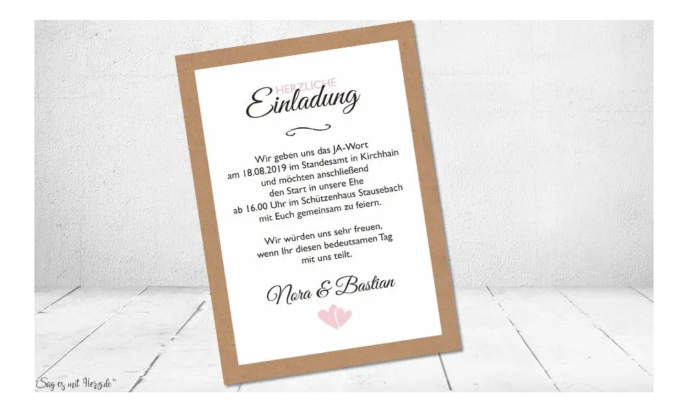 Einladungskarte Hochzeit ewig dein ewig mein ewig uns