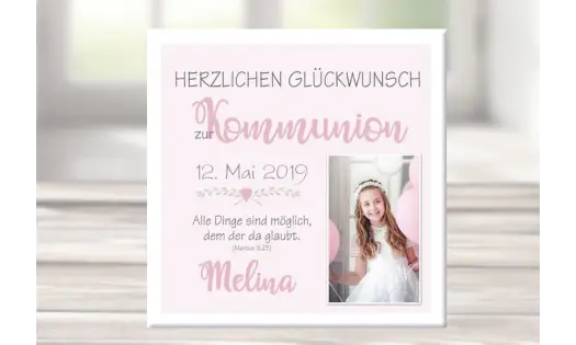Geschenk Kommunion Konfirmation Wandbild Leinwand