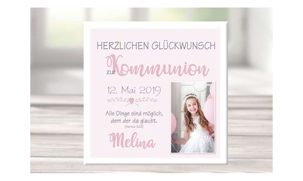 Geschenk Kommunion Konfirmation Wandbild Leinwand