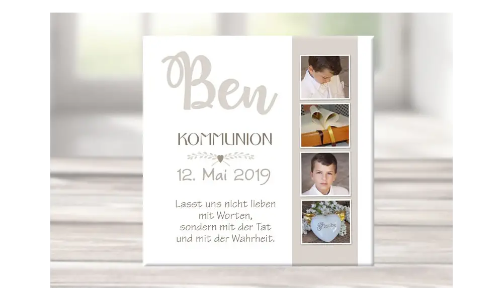 Geschenk Kommunion Wandbild Leinwand