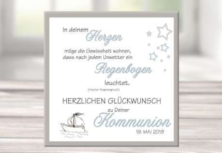 Geschenk Konfirmation Wandbild Leinwand personalisiert