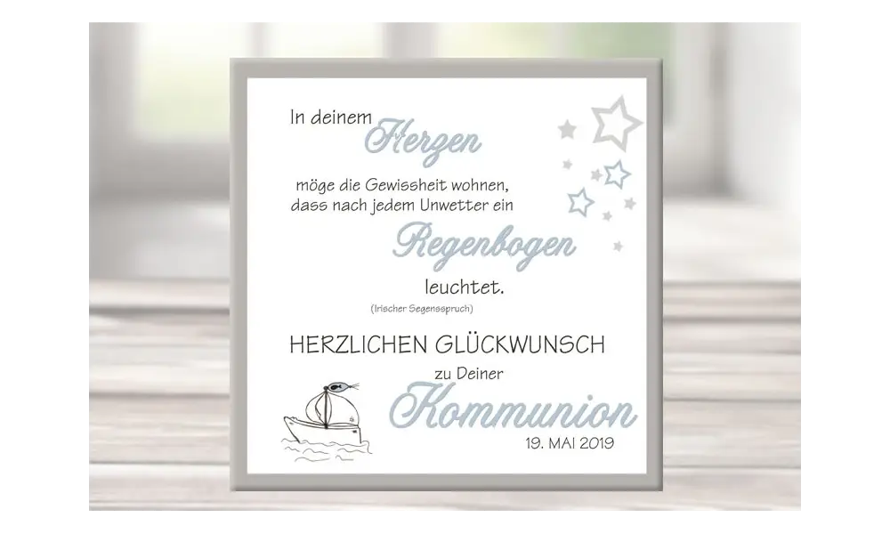 Geschenk Konfirmation Wandbild Leinwand personalisiert