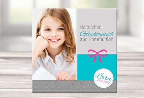 Geschenk Konfirmation Wandbild Leinwand personalisiert