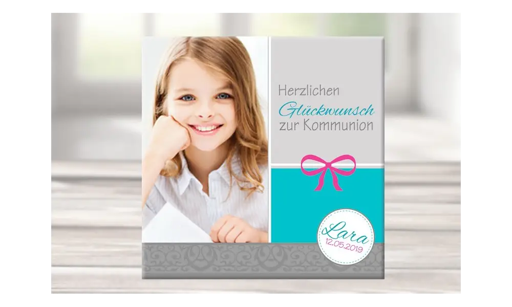 Geschenk Konfirmation Wandbild Leinwand personalisiert