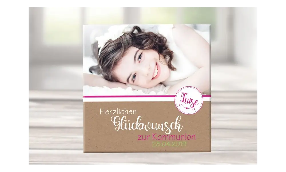 Geschenk Kommunion Wandbild Leinwand