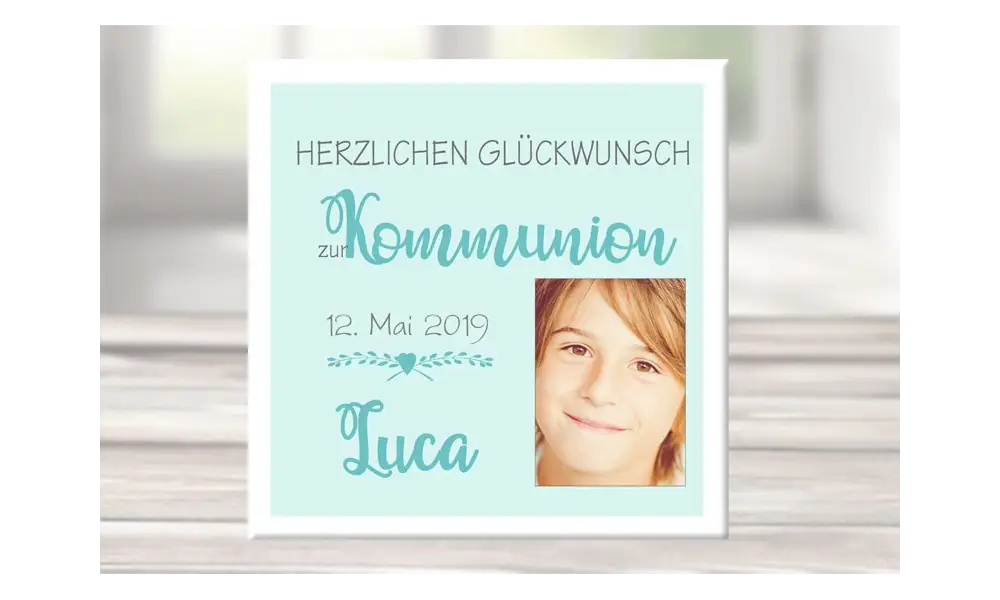 Geschenk Kommunion Wandbild Leinwand