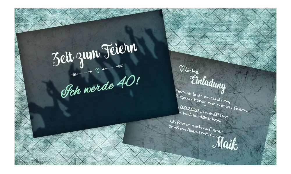 Einladungskarten 40. Geburtstag lustig