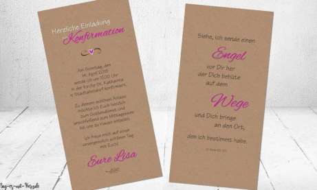Einladungskarten Konfirmation Kommunion