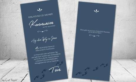 Einladungskarten Kommunion / Konfirmation modern