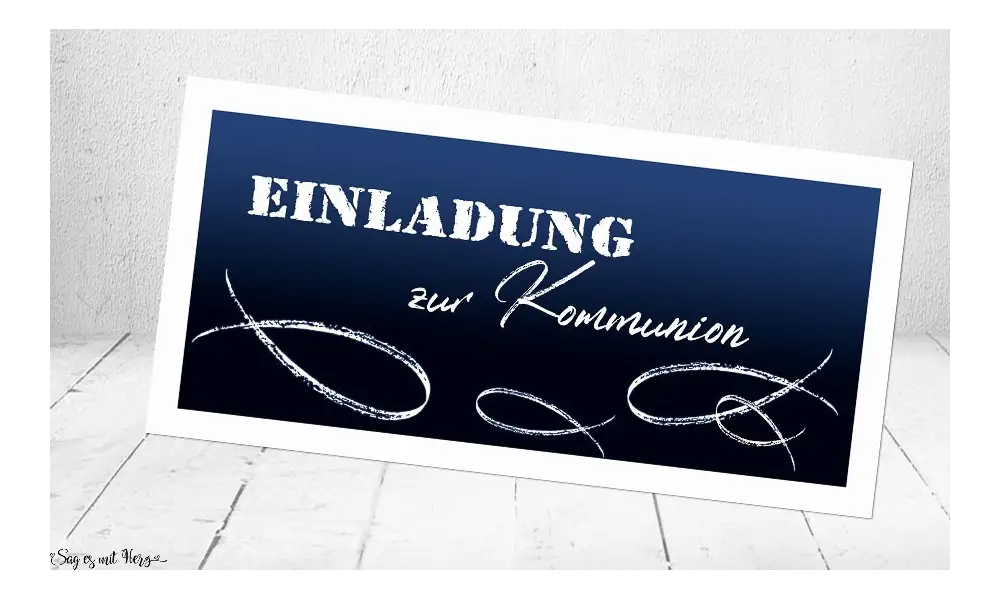 Einladungskarten Kommunion Konfirmation Fisch