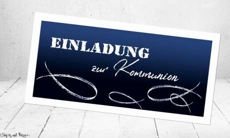 Einladungskarten Kommunion Konfirmation Fisch
