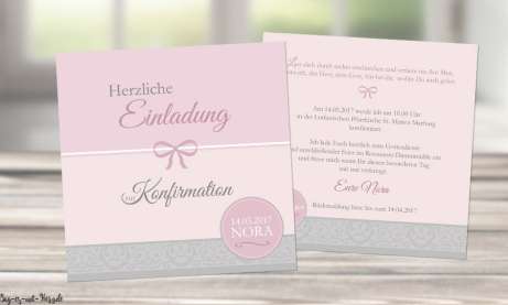 Einladungskarten Kommunion / Konfirmation modern