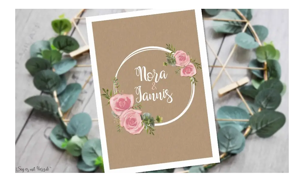 Einladungskarten Hochzeit Landhausstil