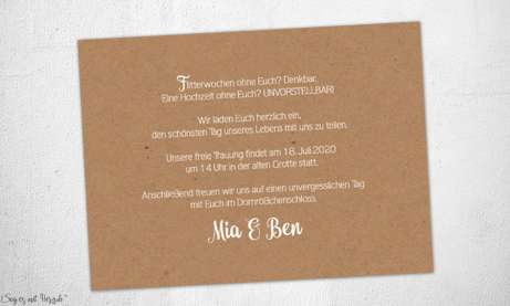 Einladungskarten Hochzeit rustikal floral