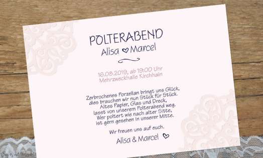 Einladung Hochzeit Polterabend