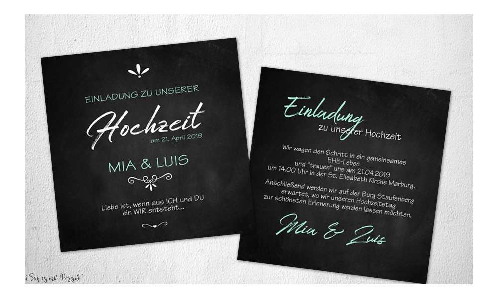 Einladungskarten Hochzeit Modern Einladungskarten Hochzeit modern