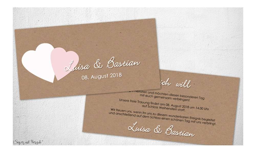 Einladungskarten Hochzeit Vintage Kraftpapier Einladungskarten Hochzeit Vintage Kraftpapier